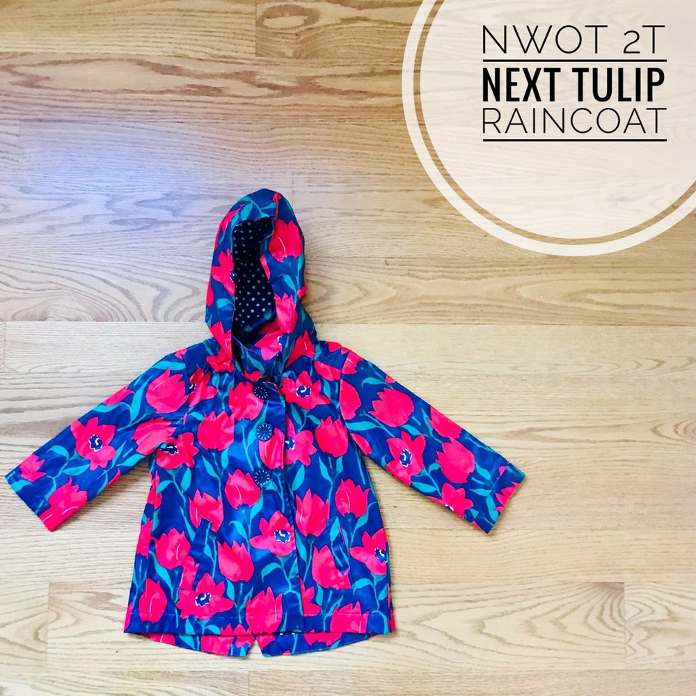 NWOT Next 1 1/2-2T Tulip Raincoat